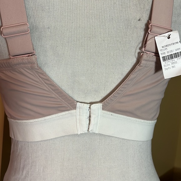 NATORI Sports Bra Size 38DDD Blush & Ivory Back close Adjustable $79 NEW - Picture 11 of 14